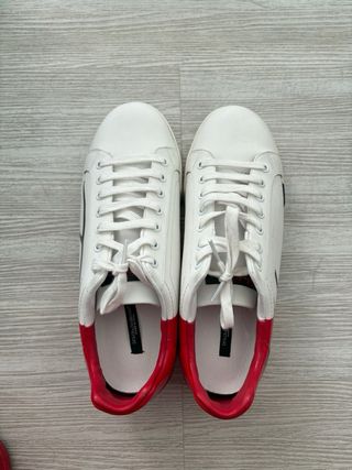 Scarpe Dolce & Gabbana N.45 Bianche e Rosse