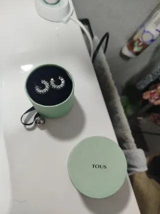 Pendientes Tous Aro Plata Piedras