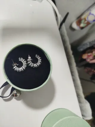 Pendientes Tous Aro Plata Piedras