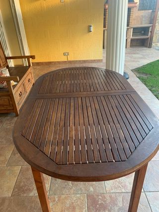 Mesa de jardín de teca