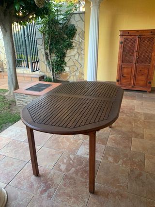 Mesa de jardín de teca