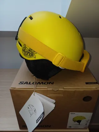 Casco Esquí Salomon Niño Talla 49-53 Amarillo