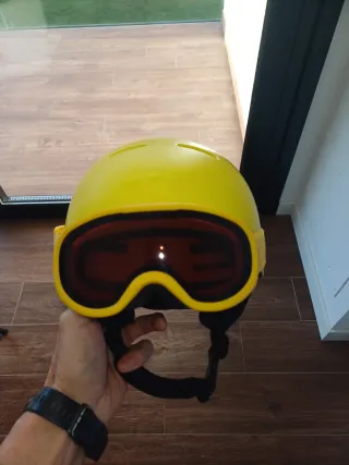 Casco Esquí Salomon Niño Talla 49-53 Amarillo