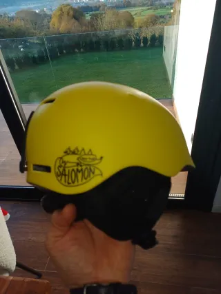 Casco Esquí Salomon Niño Talla 49-53 Amarillo