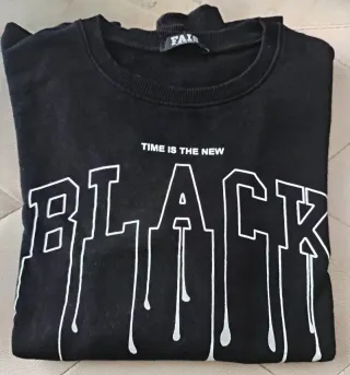 Felpa uomo FAIS nera con stampa