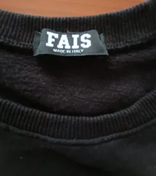 Felpa uomo FAIS nera con stampa