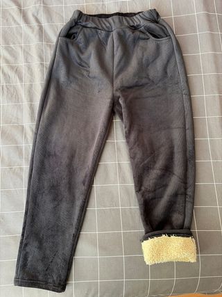 Pantalón pana forro polar negro