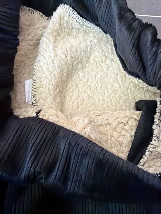 Pantalón pana forro polar negro