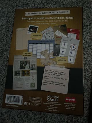 Juego de mesa Hidden Games: El crimen de Quintana