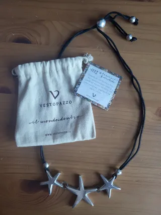 Collar Vestopazzo estrellas plata