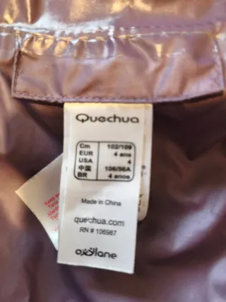 Chubasquero niña morado