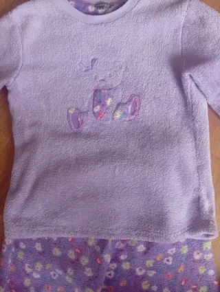 Pijama morado oso talla 10-11