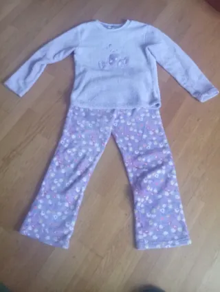 Pijama morado oso talla 10-11