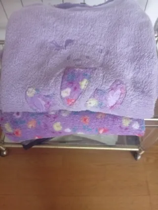 Pijama morado oso talla 10-11