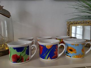 Set 6 Tazze Porcellana