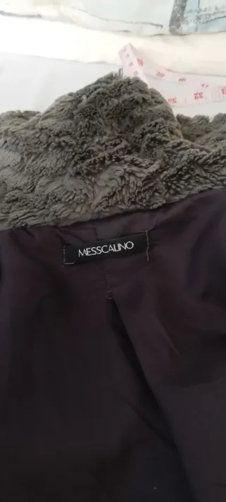 Abrigo Mescalino Gris Talla 46