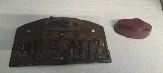 Matrícula Antigua  + Piloto Rojo