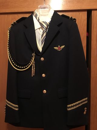 Traje de comunión niño negro y dorado T.M