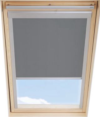 4 Cortinas opacas gris para ventanas Velux