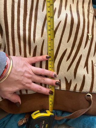 Bolso de ante con estampado cebra