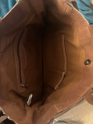 Bolso de ante con estampado cebra