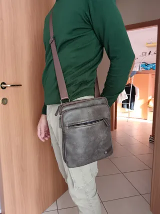 Borsa uomo eco pelle marrone Carrera