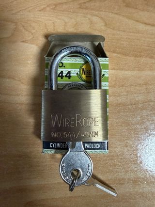 Candado Wire Rope 544 Cilindro Latón