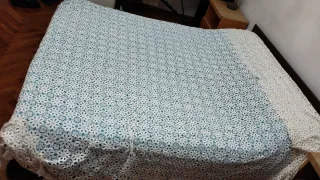 Copriletto Matrimoniale Bianco Floreale