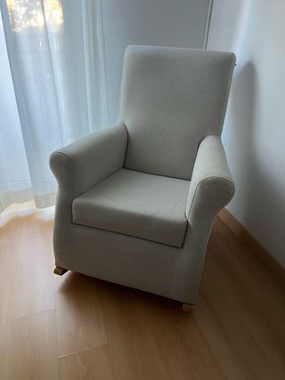 Poltrona dondolo grigio perla Conforama