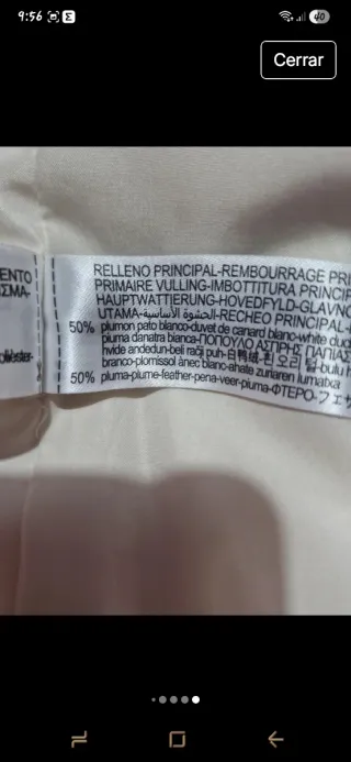 Plumas Zara,crema Talla M con Capucha