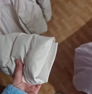 Plumas Zara,crema Talla M con Capucha