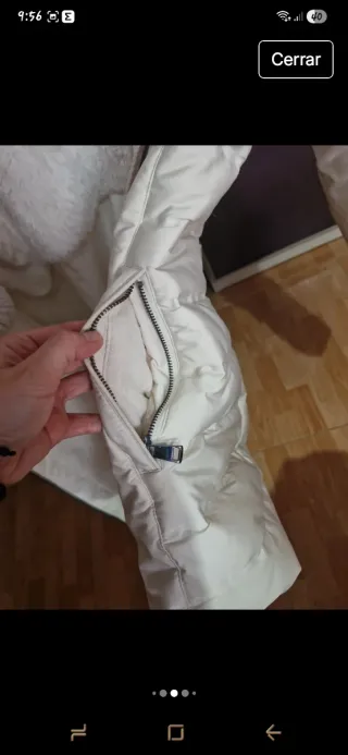 Plumas Zara,crema Talla M con Capucha