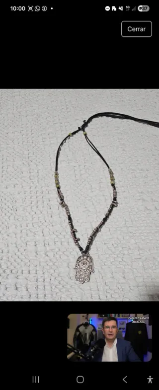 Collar estilo hippie con Hamsa