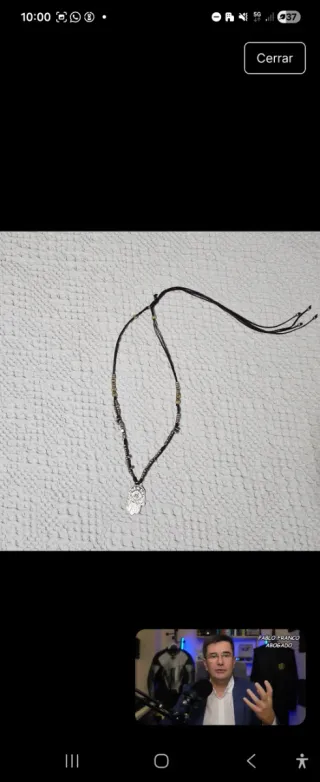 Collar estilo hippie con Hamsa