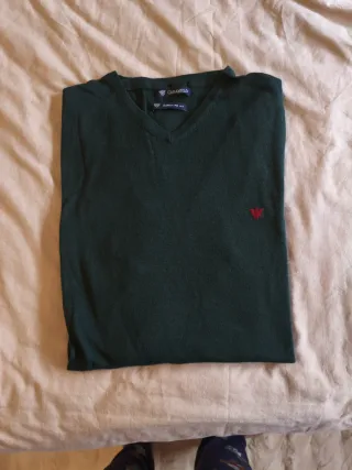 Jersey Caramelo V-Neck Hombre Verde