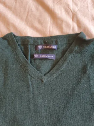 Jersey Caramelo V-Neck Hombre Verde