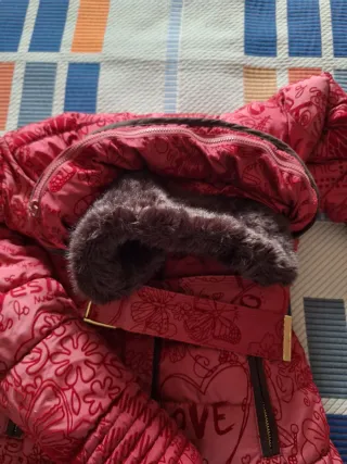 Abrigo Desigual Mujer Rosa/Rojo