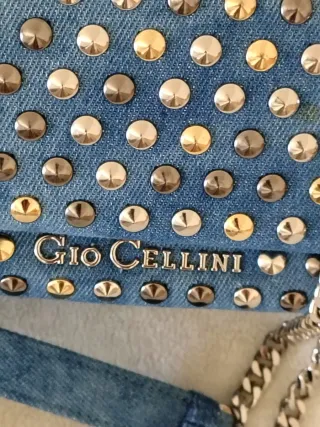 Mini borsa Gio Cellini borchie jeans