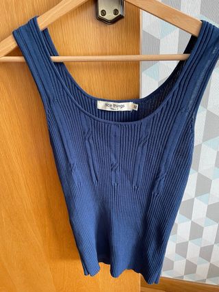 Conjunto Chaqueta y Top Nice Things Azul Talla M