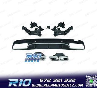 DIFUSOR MERCEDES CLASE C W205 AMG LOOK C63 SEDAN 14-17 + COL