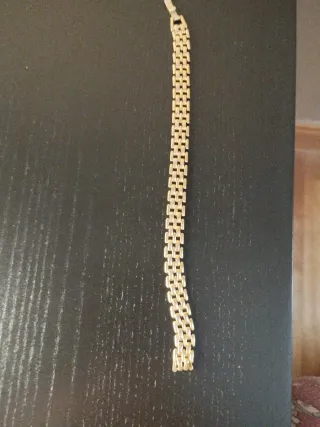 Pulsera eslabones chapado oro