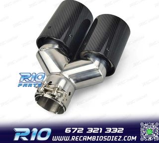 COLA ESCAPE DERECHA BMW LOOK M PERFORMANCE AZUL CARBONO