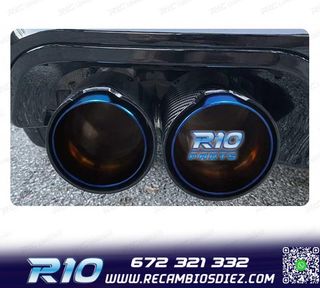 COLA ESCAPE DERECHA BMW LOOK M PERFORMANCE AZUL CARBONO