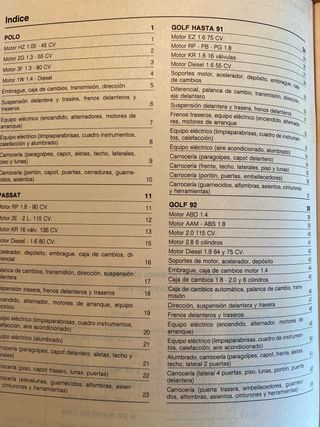 Manuales Taller Volkswagen Golf/Vento '92