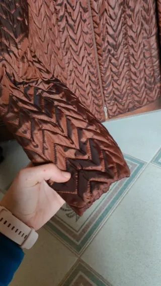 Chaqueta acolchada vintage marrón