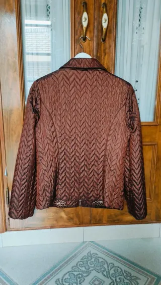 Chaqueta acolchada vintage marrón