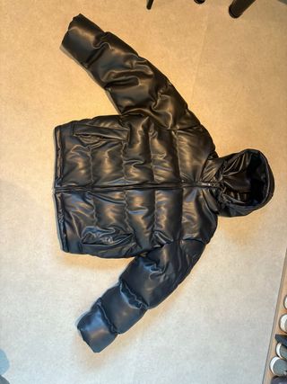 Chaquetón piel negro