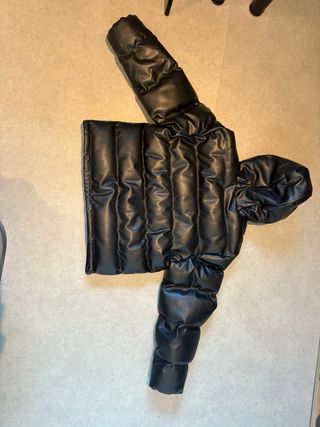 Chaquetón piel negro