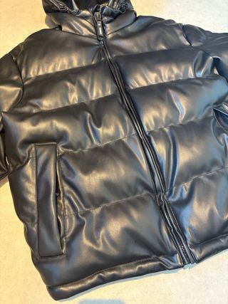 Chaquetón piel negro