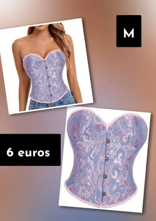 Corsé azul y rosa talla M